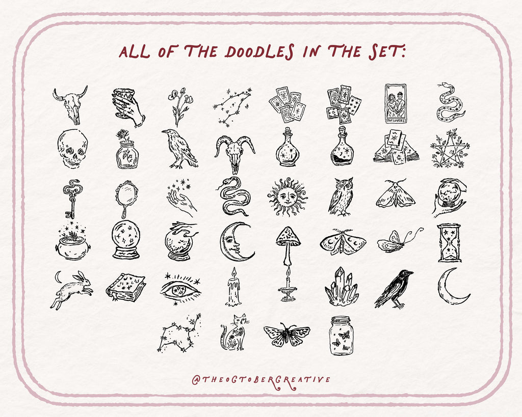 Witchy Doodle Pack, preview 4