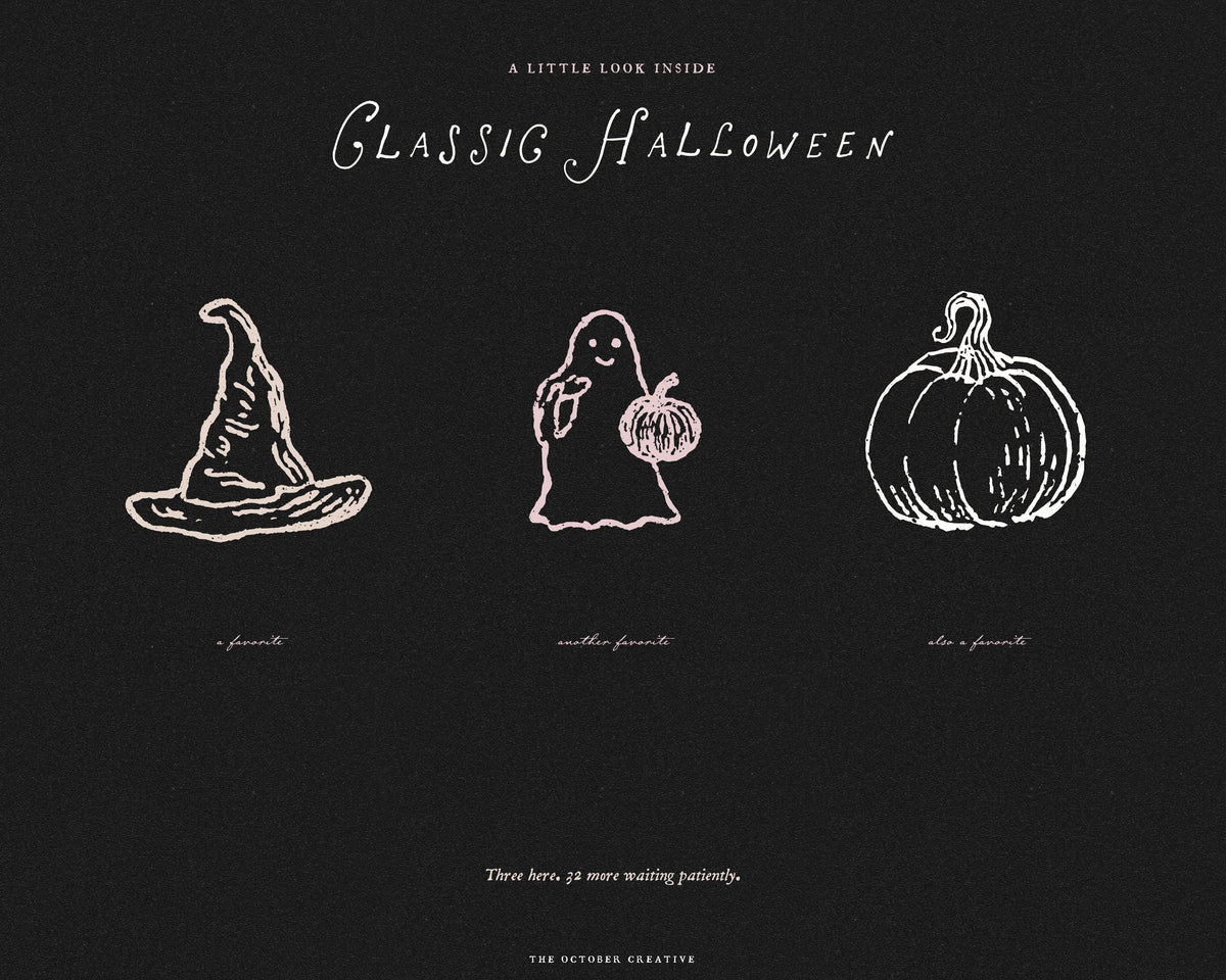 Classic Halloween Doodle Pack, preview 9