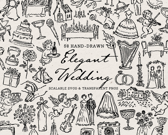 Elegant Wedding Doodle Pack