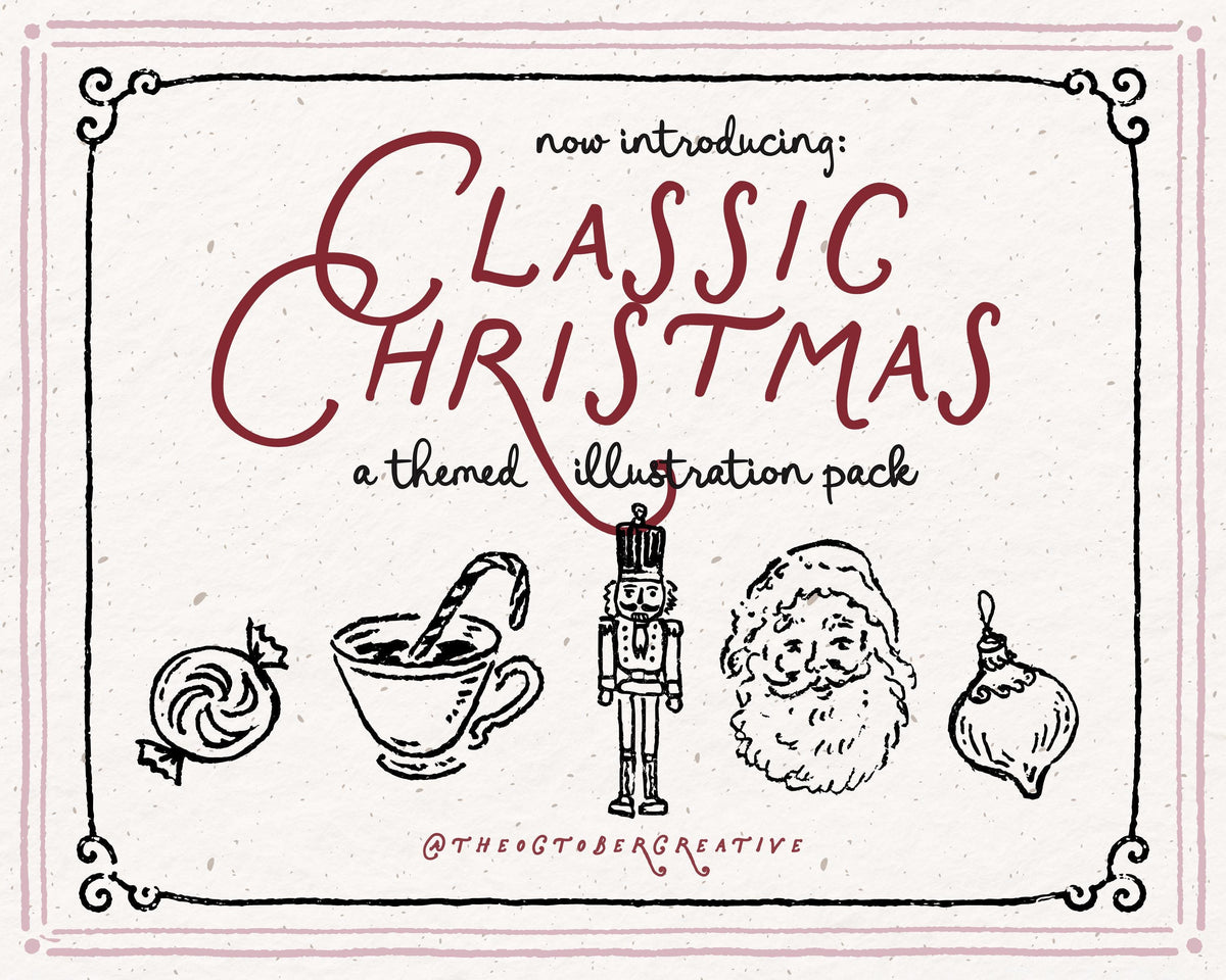 Classic Christmas Doodle Pack, preview 2