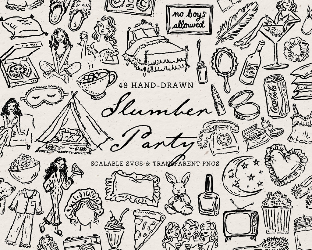 Slumber Party Doodle Pack, preview 1