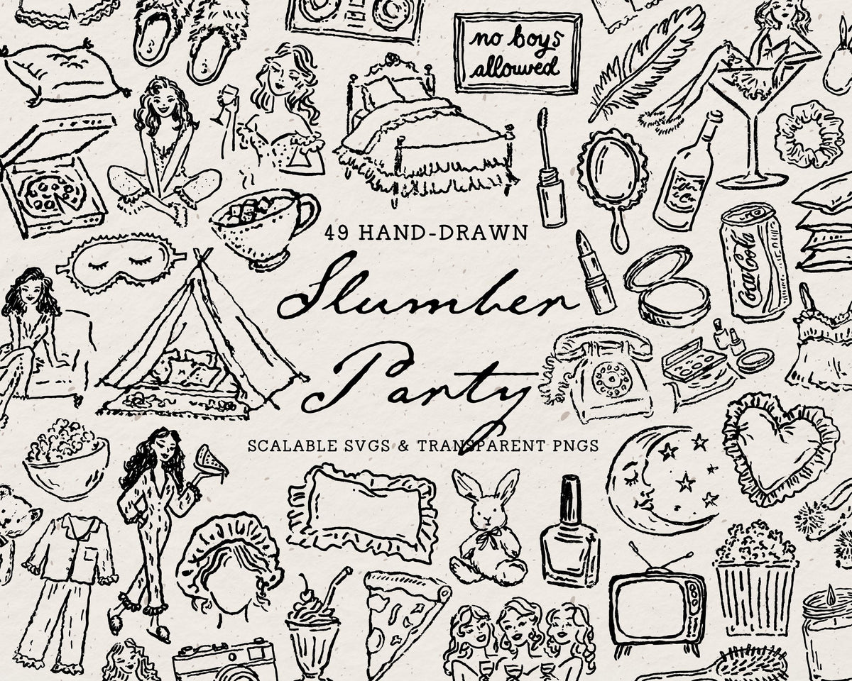 Slumber Party Doodle Pack, preview 1