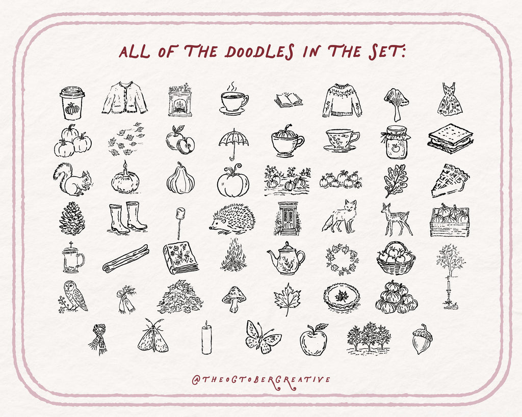Cozy Autumn Doodle Pack, preview 4