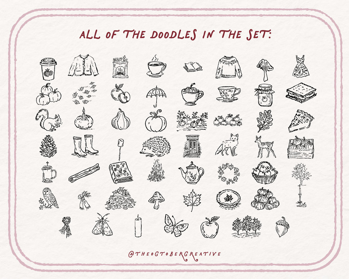 Cozy Autumn Doodle Pack, preview 4