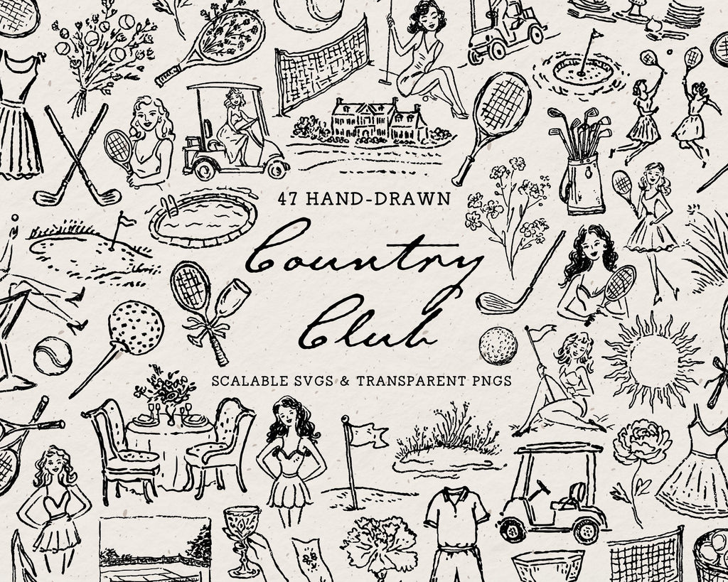 Country Club Doodle Pack, preview 1