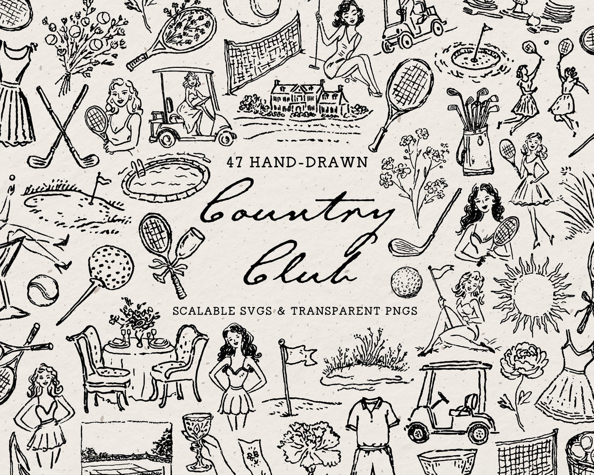 Country Club Doodle Pack, preview 1
