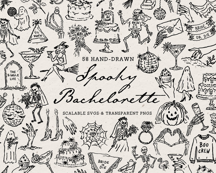 Spooky Bachelorette Doodle Pack