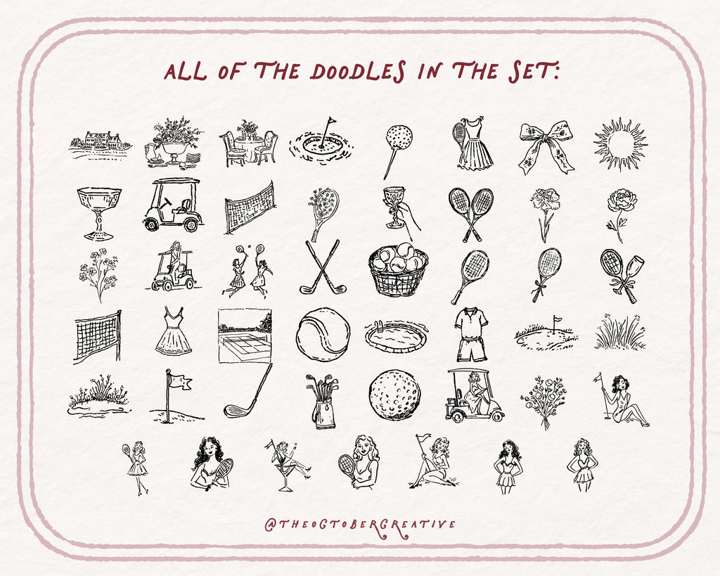 Country Club Doodle Pack, preview 4