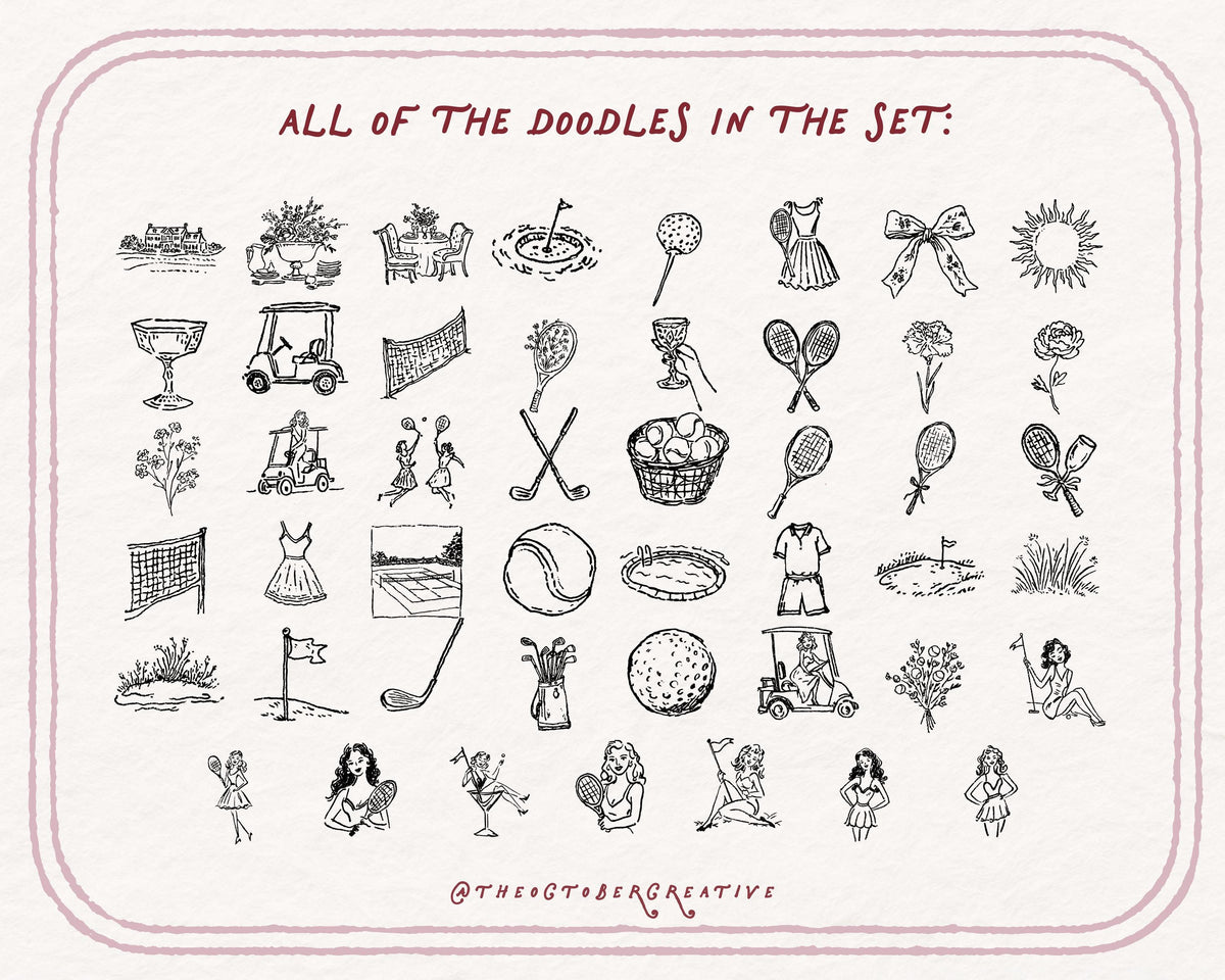 Country Club Doodle Pack, preview 4