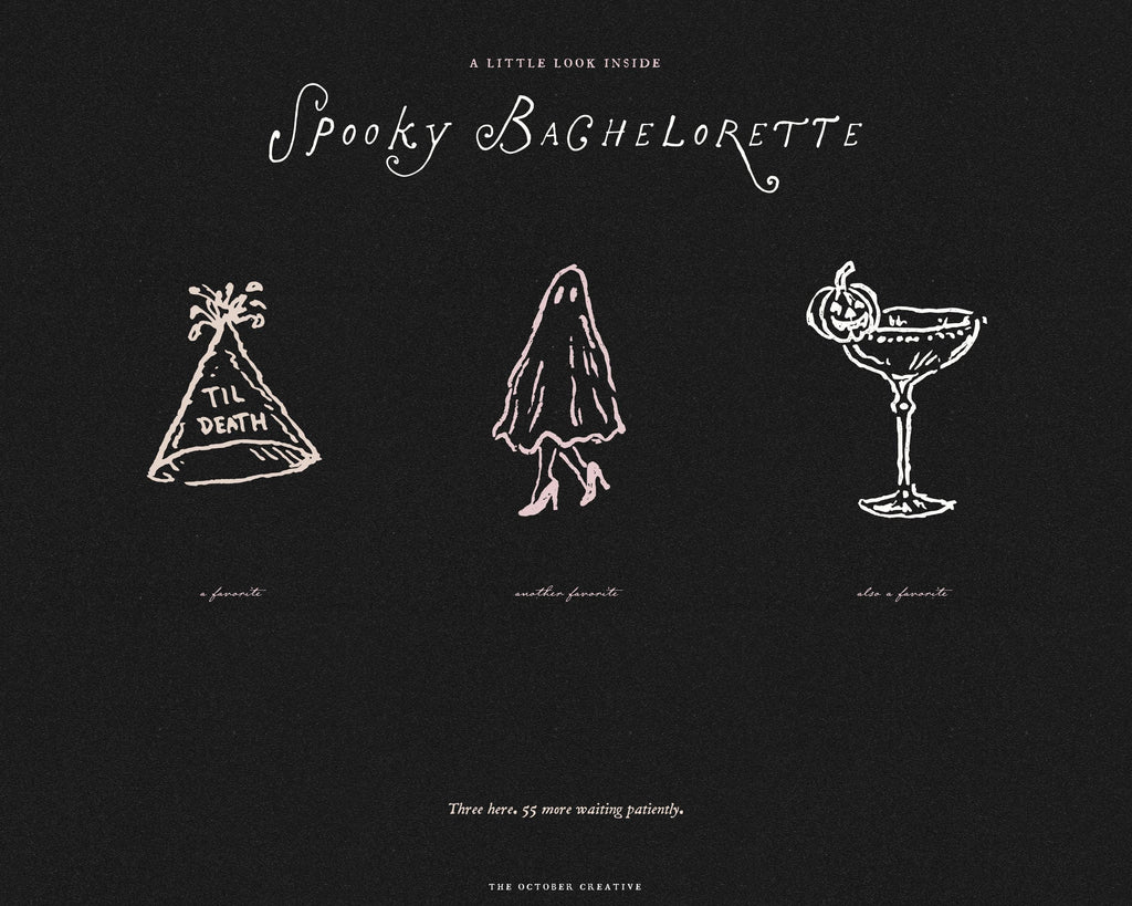 Spooky Bachelorette Doodle Pack, preview 8