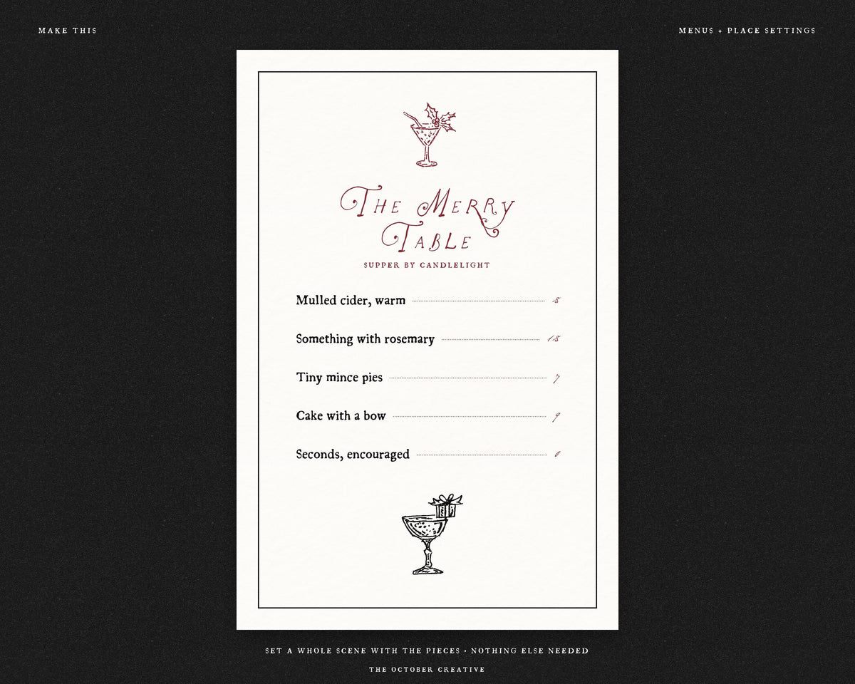 Christmas Cocktails Doodle Pack, preview 15