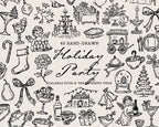 Holiday Party Doodle Pack, preview 1