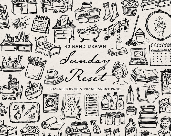 Sunday Reset Doodle Pack