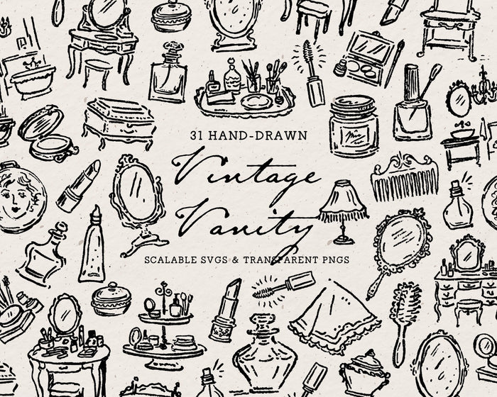 Vintage Vanity Doodle Pack