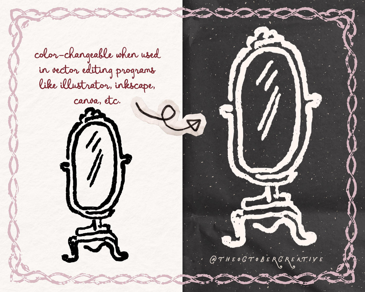Frames & Mirrors Doodle Pack, preview 2