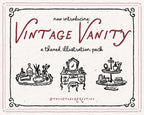 Vintage Vanity Doodle Pack, preview 2