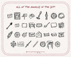 Vintage Post Doodle Pack, preview 4