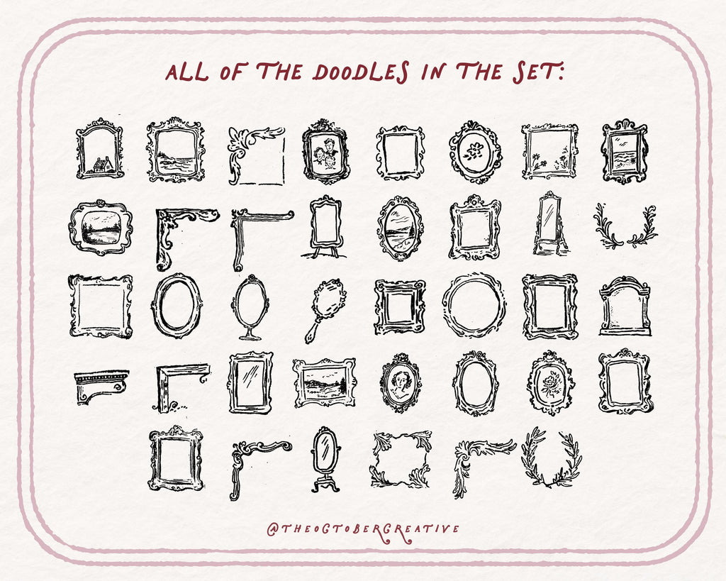 Frames & Mirrors Doodle Pack, preview 4