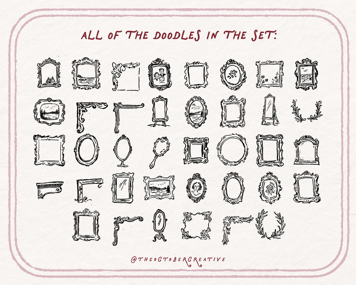 Frames & Mirrors Doodle Pack, preview 4