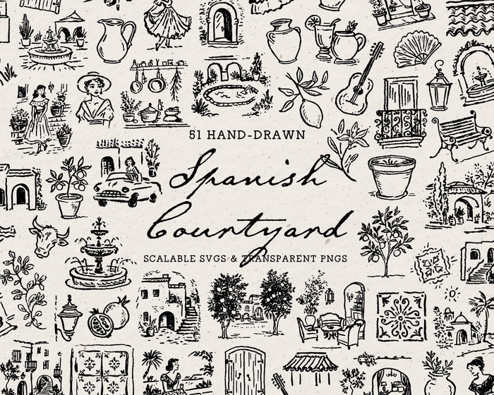 Spanish Courtyard Doodle Pack