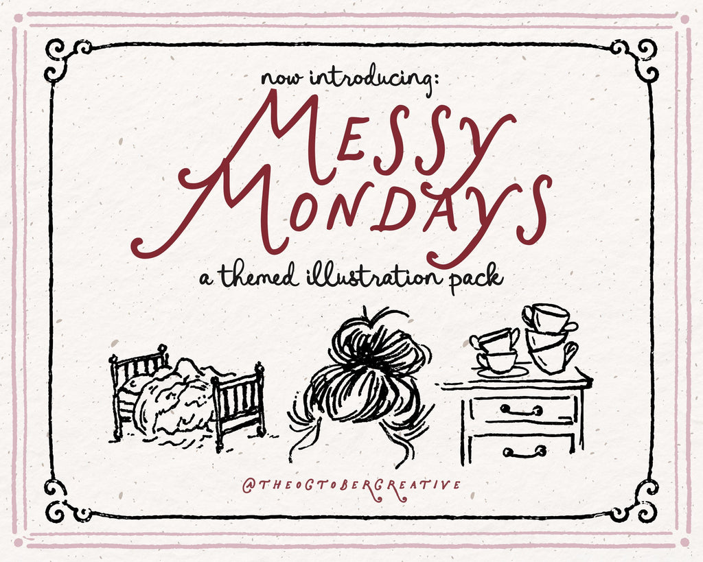 Messy Mondays Doodle Pack, preview 2