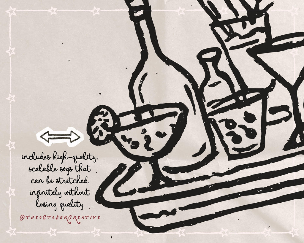 Cocktail Hour Doodle Pack, preview 4