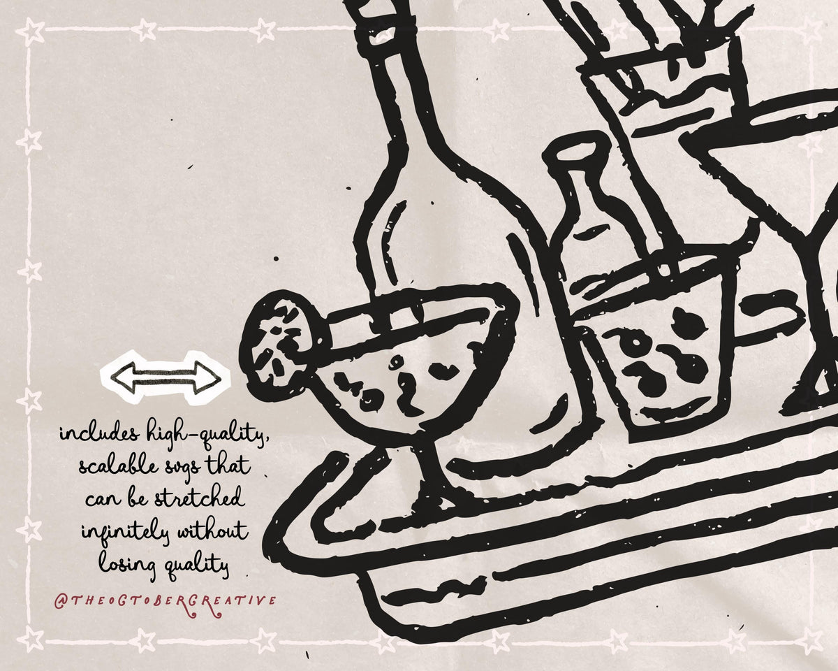 Cocktail Hour Doodle Pack, preview 4