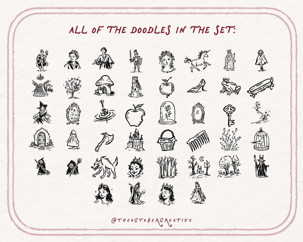 Dark Fairytale Doodle Pack, preview 4