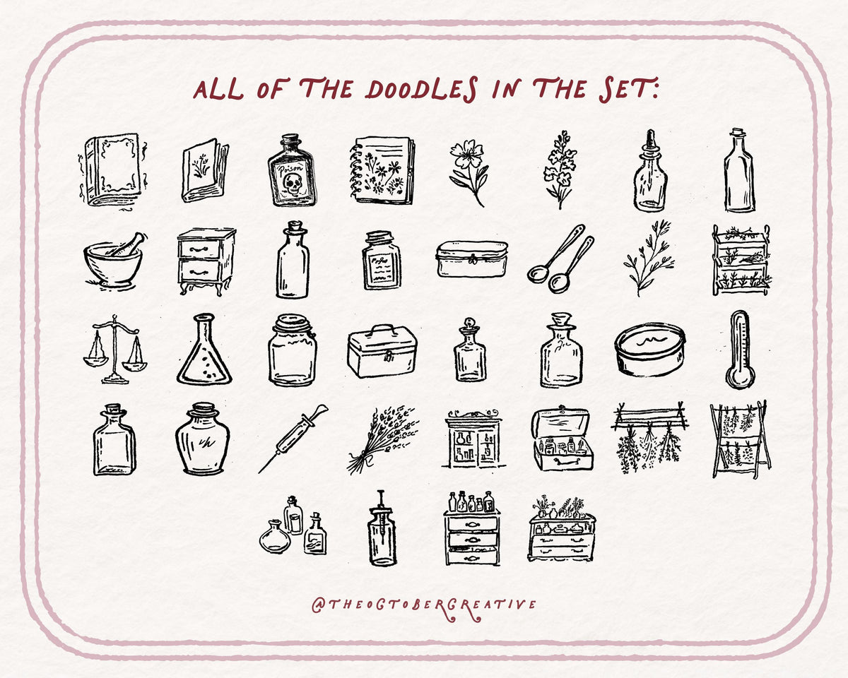 Apothecary Doodle Pack, preview 5