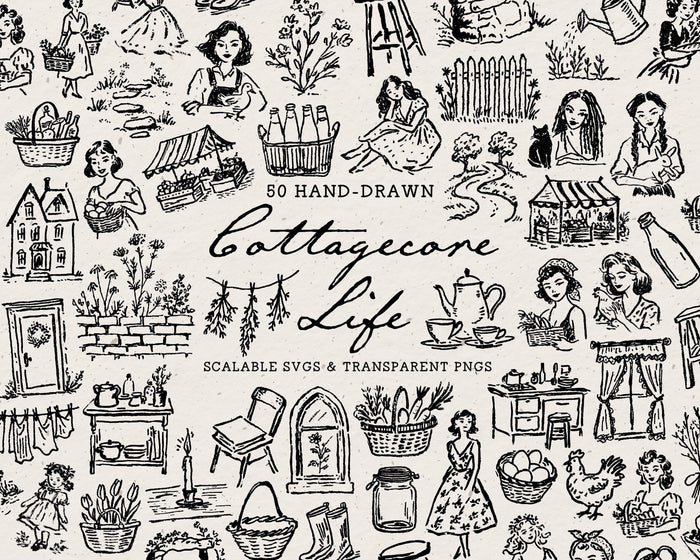 Cottagecore Life Doodle Pack