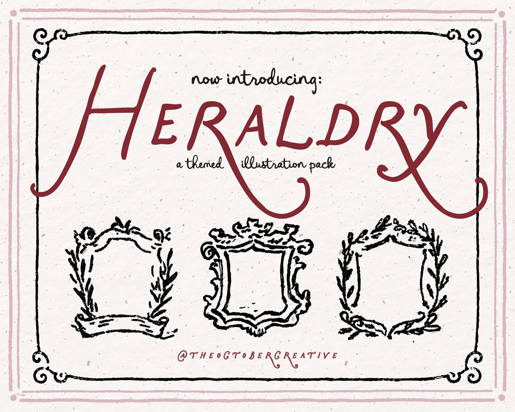 Heraldry Doodle Pack, preview 2