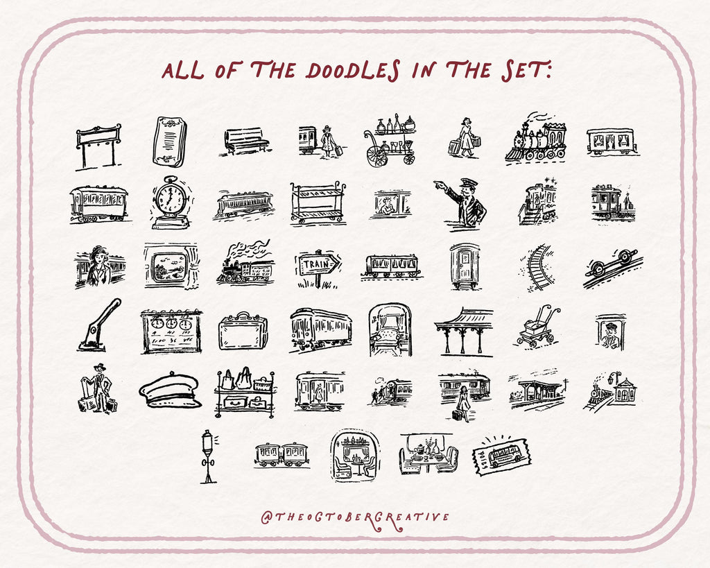 Train Ride Doodle Pack, preview 4