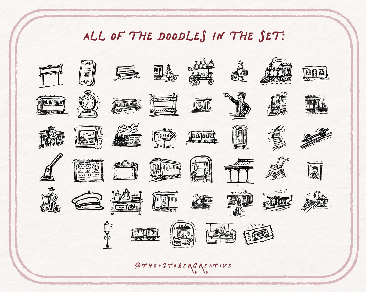 Train Ride Doodle Pack, preview 4
