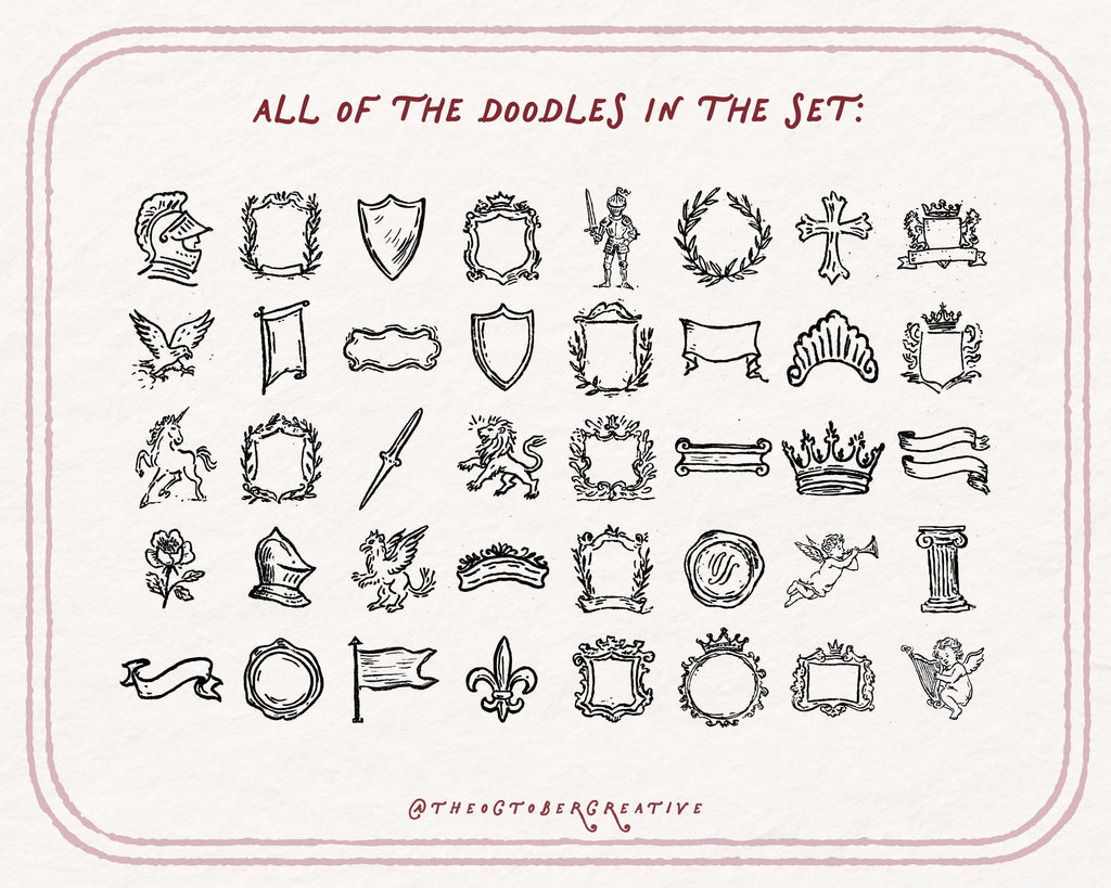 Heraldry Doodle Pack, preview 5