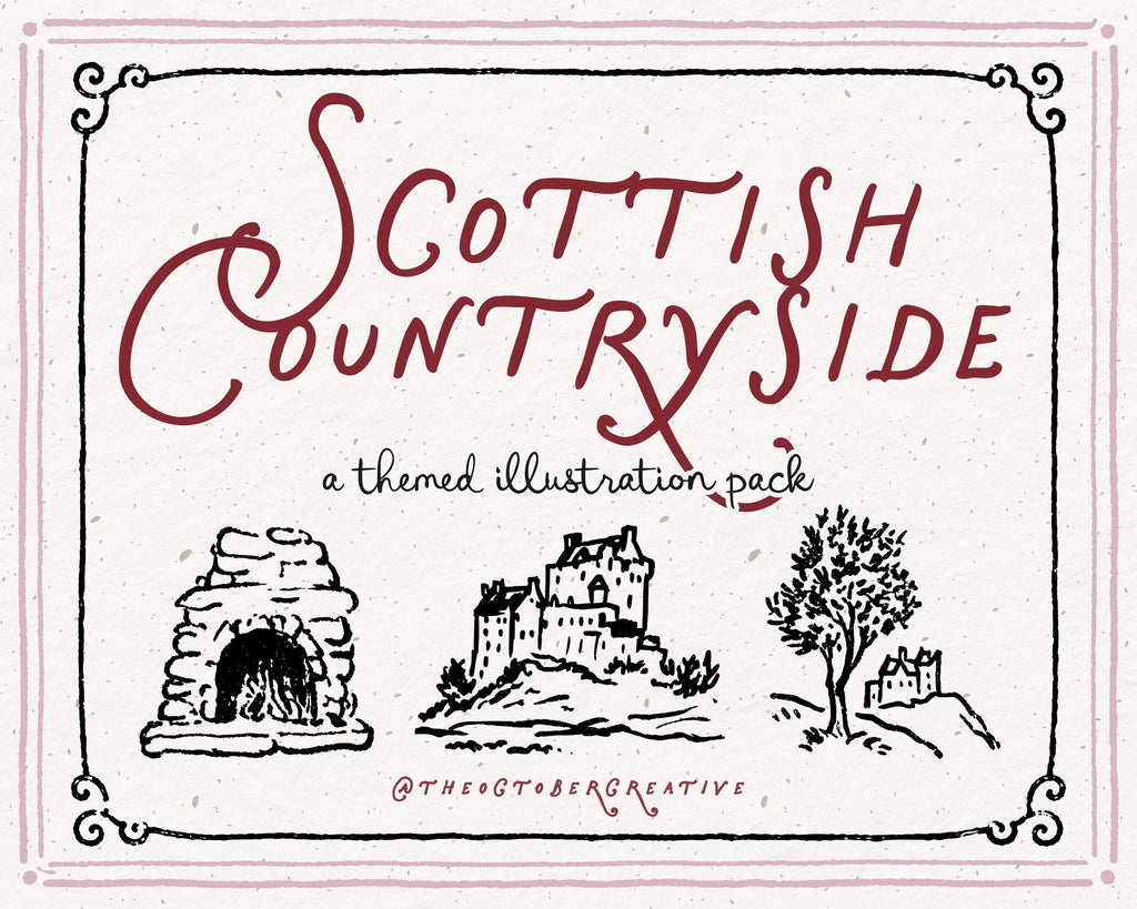 Scottish Countryside Doodle Pack, preview 2