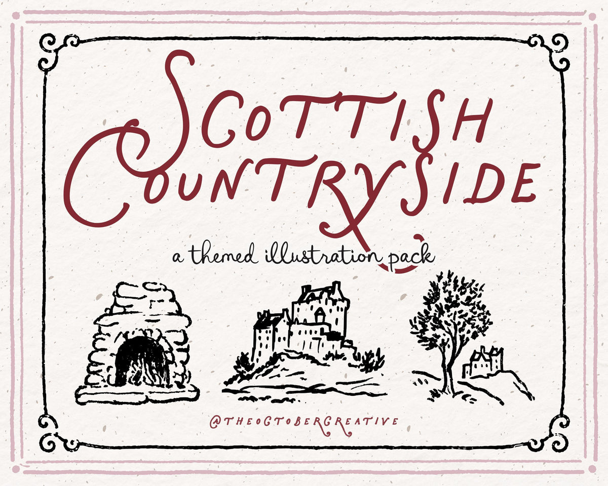 Scottish Countryside Doodle Pack, preview 2
