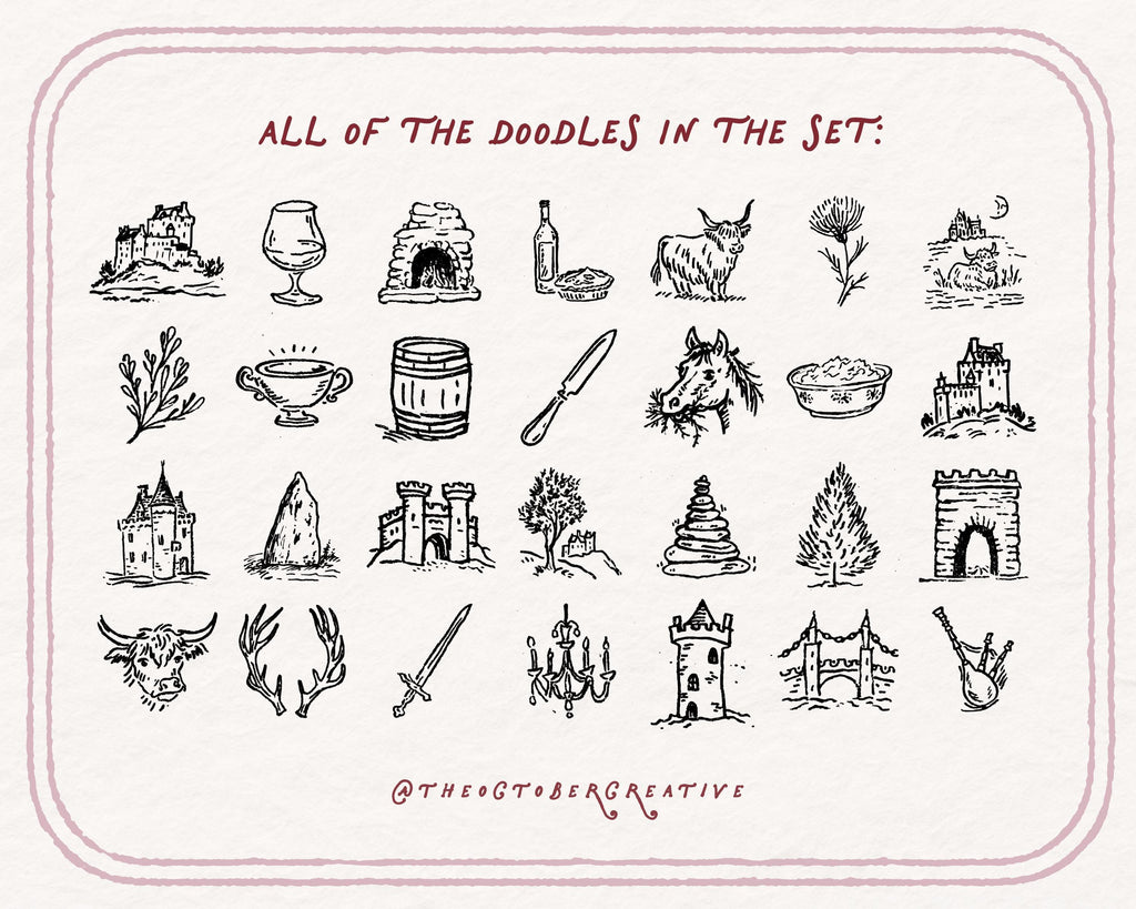 Scottish Countryside Doodle Pack, preview 5