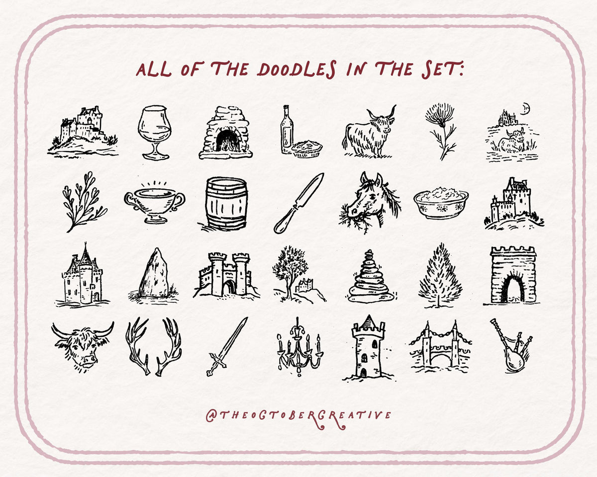 Scottish Countryside Doodle Pack, preview 5