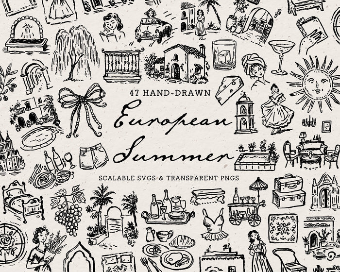 European Summer Doodle Pack