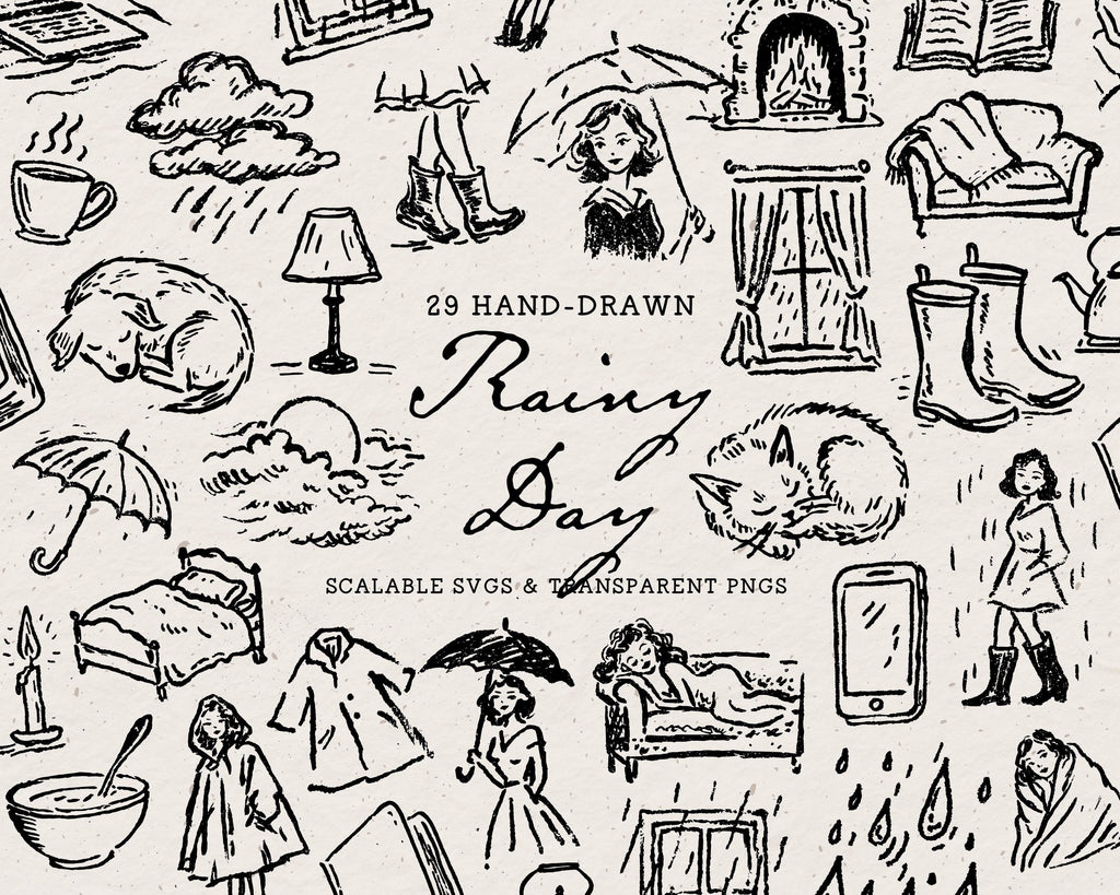 Rainy Day Doodle Pack, preview 1