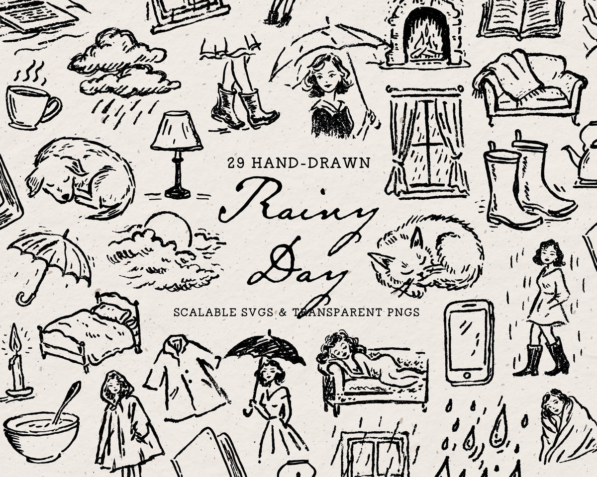 Rainy Day Doodle Pack, preview 1