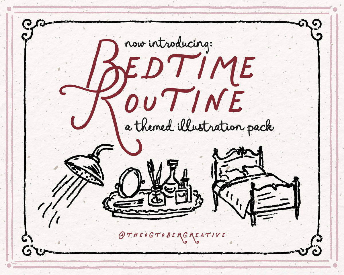 Bedtime Routine Doodle Pack, preview 2