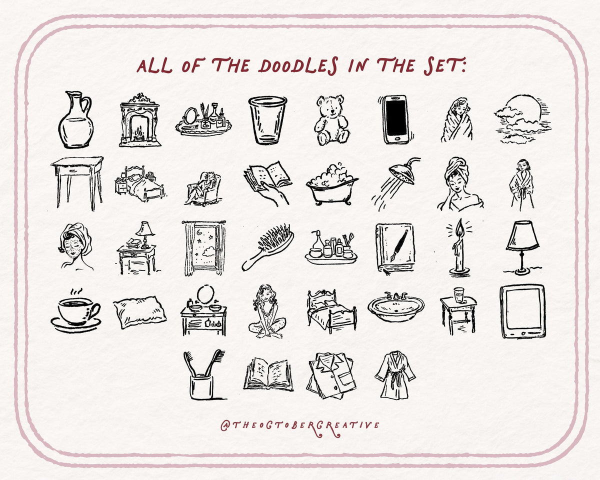 Bedtime Routine Doodle Pack, preview 5