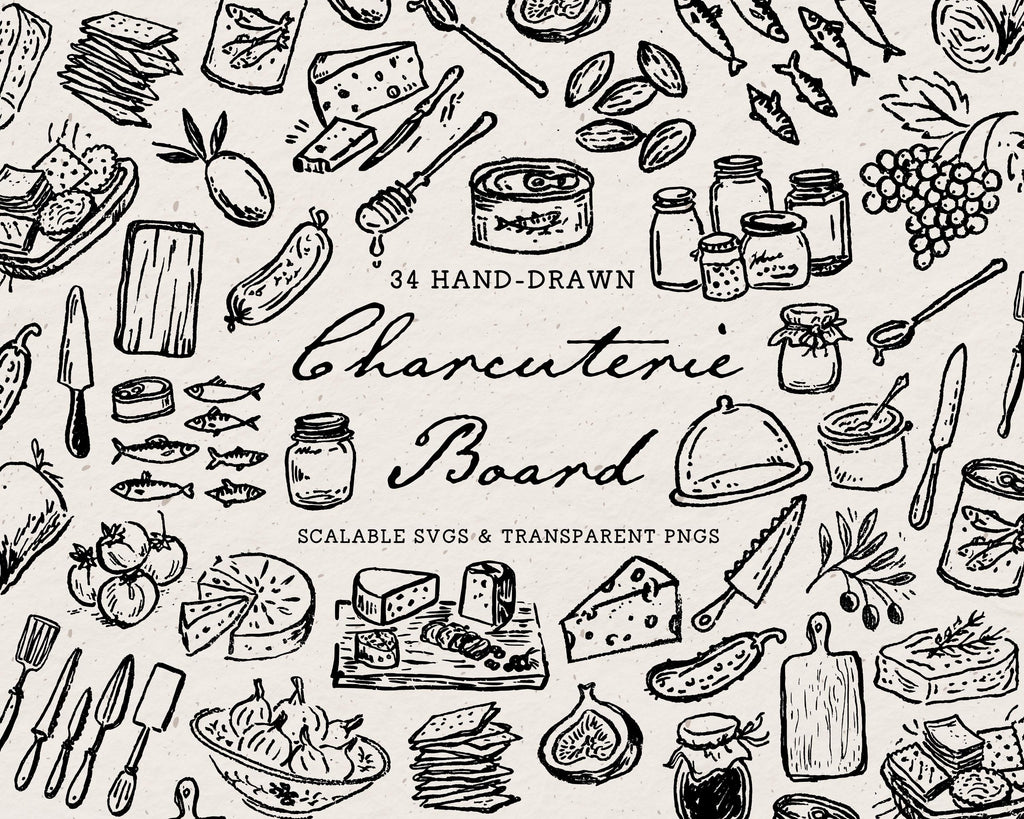 Charcuterie Doodle Pack, preview 1
