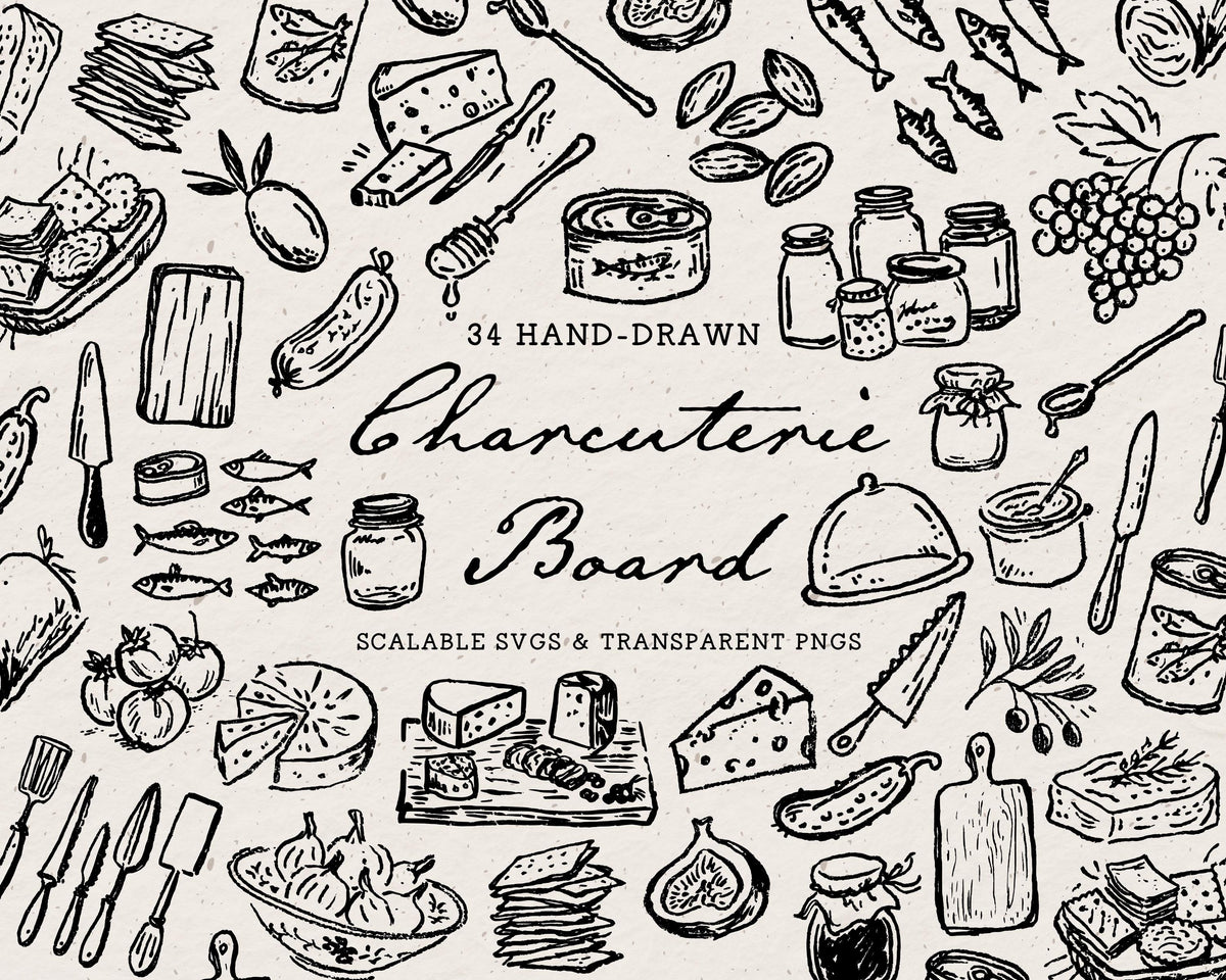 Charcuterie Doodle Pack, preview 1