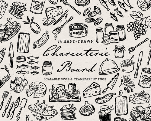 Charcuterie Doodle Pack, preview 1