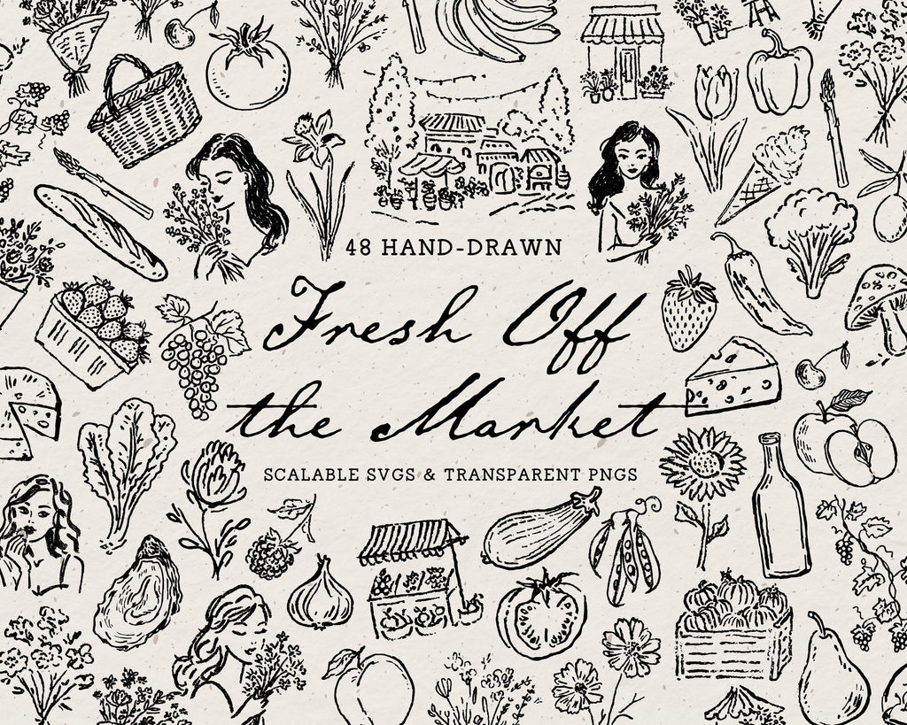 Fresh Off the Market Doodle Pack, preview 1