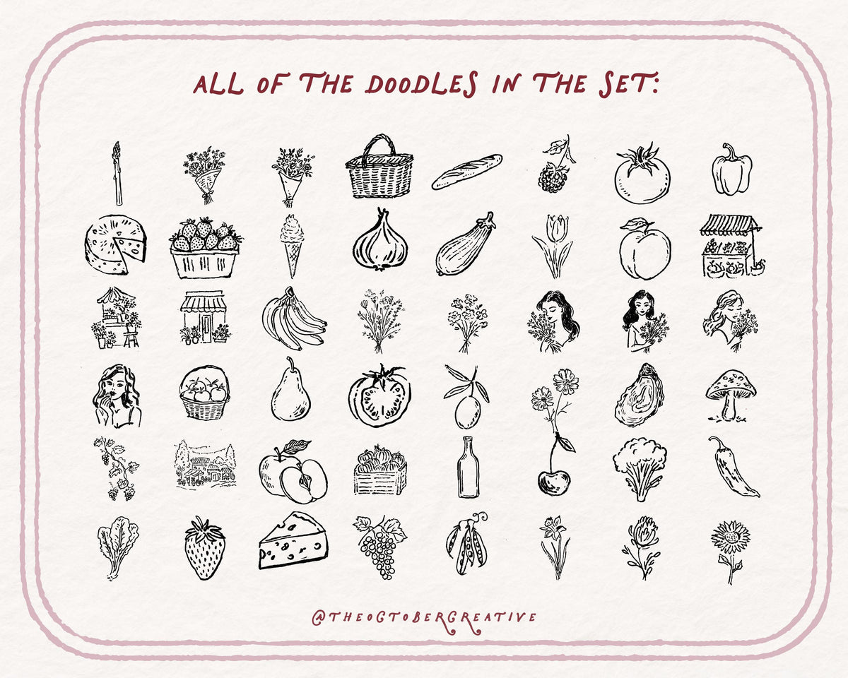 Fresh Off the Market Doodle Pack, preview 4