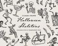 Halloween Skeletons Doodle Pack, preview 1