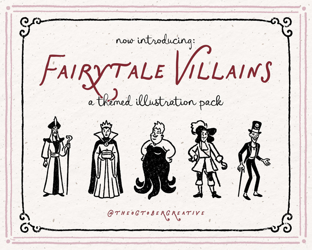Fairytale Villains Doodle Pack, preview 2